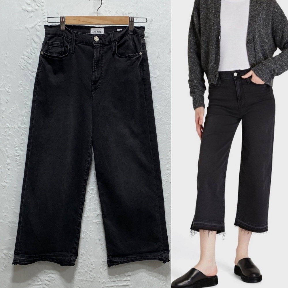 Frame Ali Wide Leg Crop Jean in Mardel  Sz 29